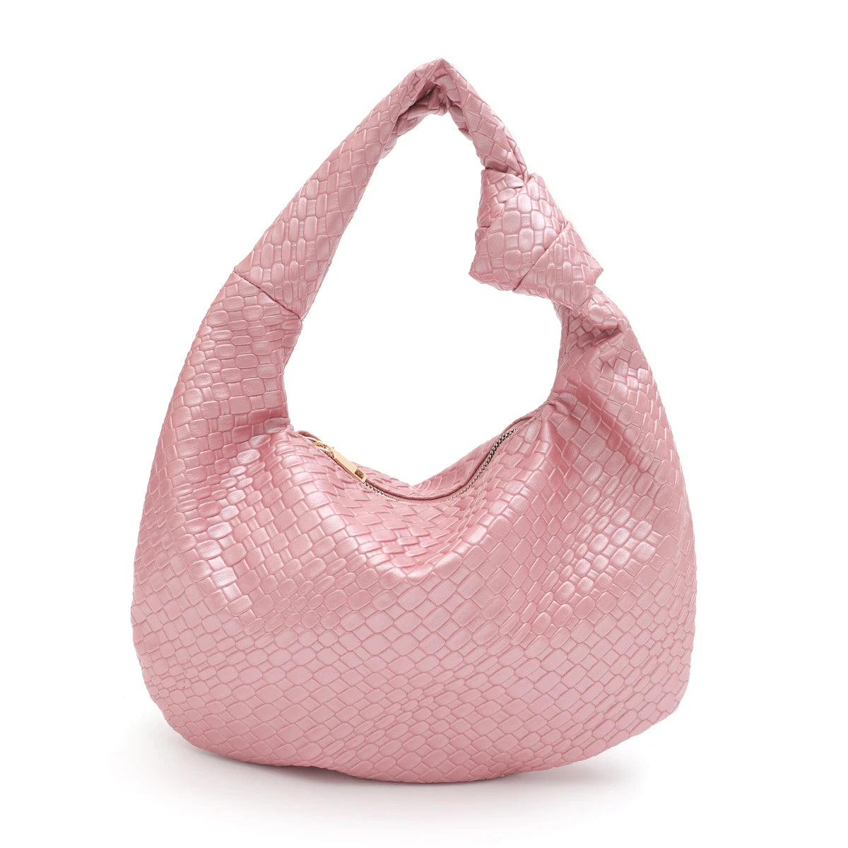 Sac à Main Tressé Rose Glamour